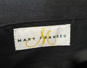 Mary Frances Formal Black Sequin Microbead Clutch Cross Body Bag