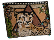 Mary Frances On the Prowl Panther Leopard Cat Crossbody Clutch Bag