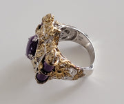 Michael Valitutti 925 Silver Purple Ring