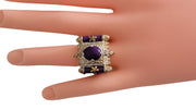 Michael Valitutti 925 Silver Purple Ring