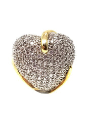 Sonia Bitton 925 Silver Brillante CZ Rhinestones Encrusted Heart Ring