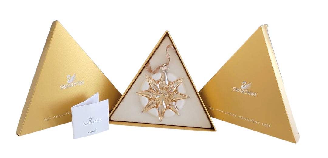 Swarovski newest 2009 Gold Christmas Ornament