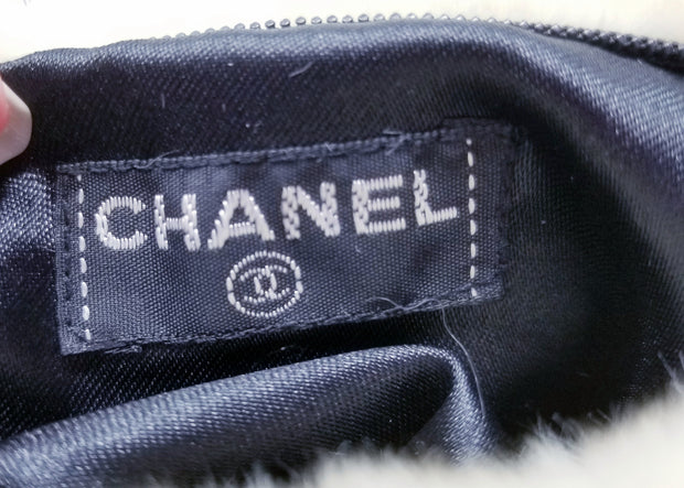 Rare Vintage Chanel Rabbit Lapin Fur Muff Bag Hand Warmer –
