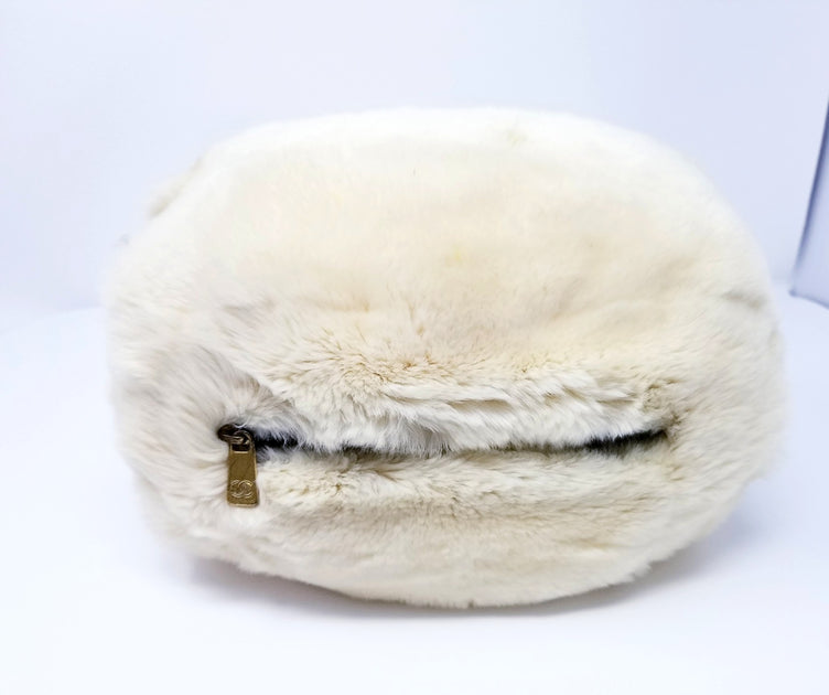 Vintage CHANEL Persian Lamb Fur Jumbo Flap Bag at Rice and Beans