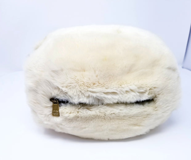 Chanel Rare Vintage Rabbit Lapin Fur Muff Bag