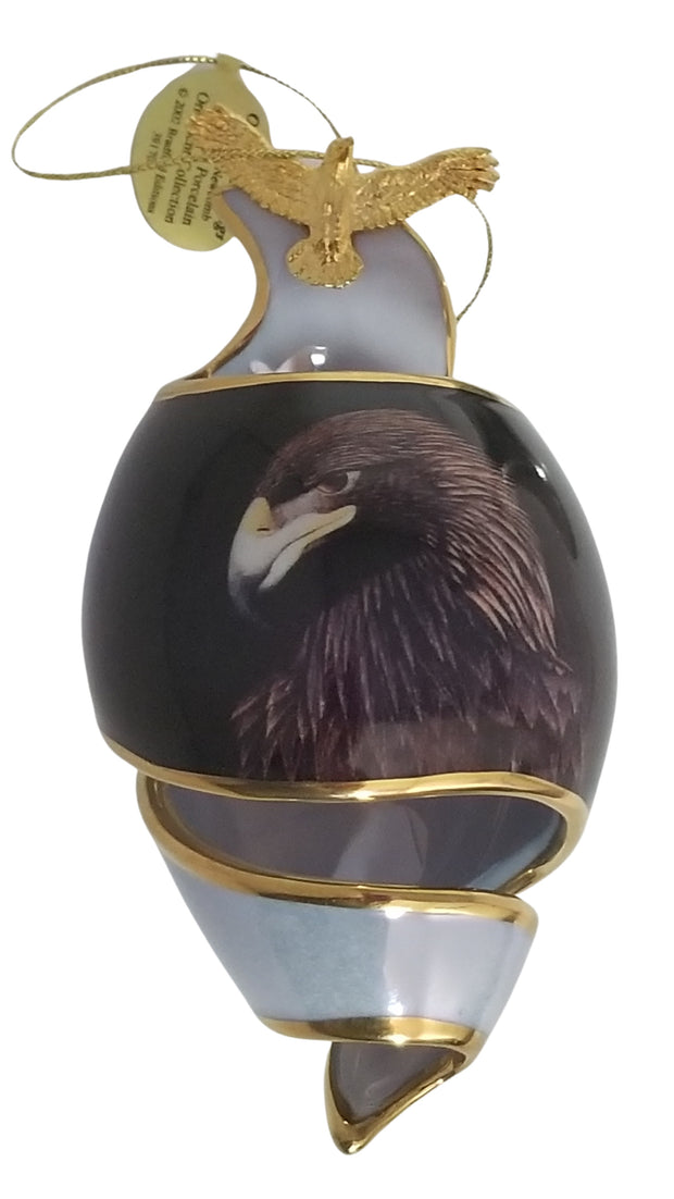 Golden Eagle Portrait Bradford Collection 2002 Holiday Ornament