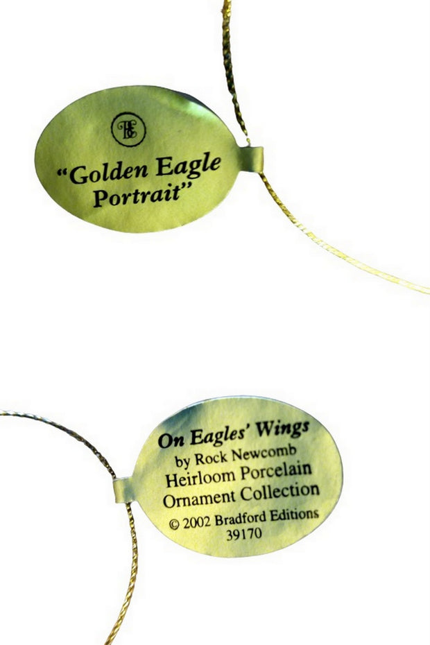 Golden Eagle Portrait Bradford Collection 2002 Holiday Ornament