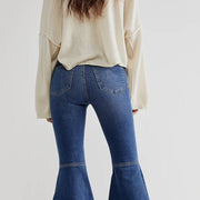 NWT Free People Just Float On Flare Jeans Jericho Blue High Rise Pants