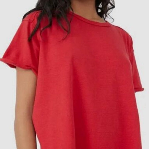 NWT Free People We the Free Boyfriend Oversized Tee in Burnt Coral size X-SMALL