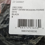 Free People We the Free Denim Modern Femme Mini Skirt Black Stretch Jean 6