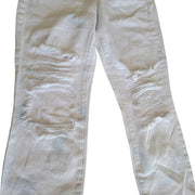 L'Agence Adele High Rise White Tie Dye Ladies Cropped Jeans Size 24