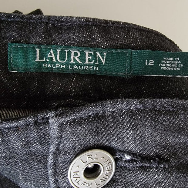 Ralph Lauren dark wash Charcoal Black bootcut jeans size 12
