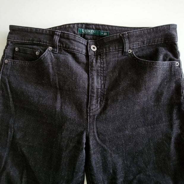 Ralph Lauren dark wash Charcoal Black bootcut jeans size 12
