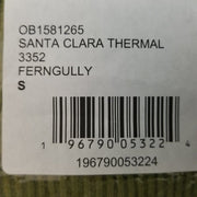 NWT Free People Santa Clara Thermal In Ferngully Green Retail $78.00