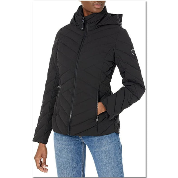 NWT Nautica Light Down Puffer Jacket with Removable Hood