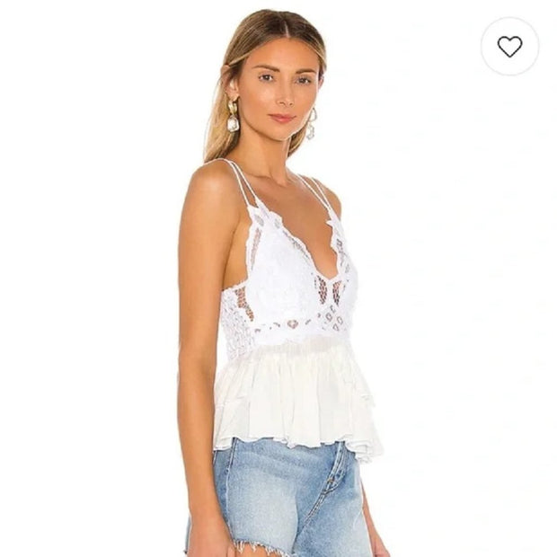 Free People White Adella Cami Bralette Tank FP One Intimately NWT Camisole