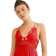 NWT Free People One Adella Maxi Slip Dress Lounger Bright Red Size XS