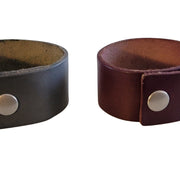 Feng Way Wide Leather Cuff Bracelets