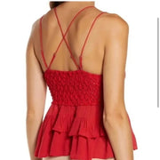NWT Free People Intimately Adella Cami Bralette Cherry Red Small
