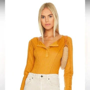 Free People | Sloane Bodysuit  Size Medium Amber Rust NWT OB1570623