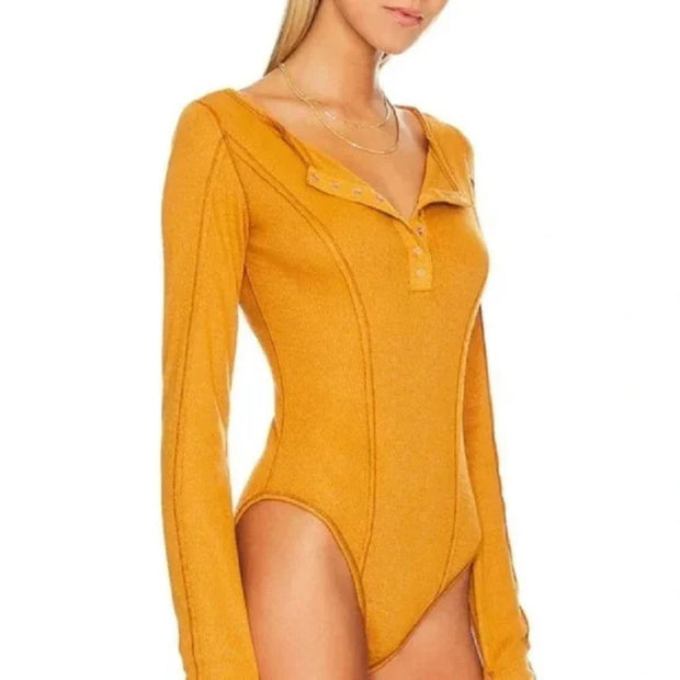 Free People | Sloane Bodysuit  Size Medium Amber Rust NWT OB1570623