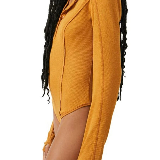 Free People | Sloane Bodysuit  Size Medium Amber Rust NWT OB1570623