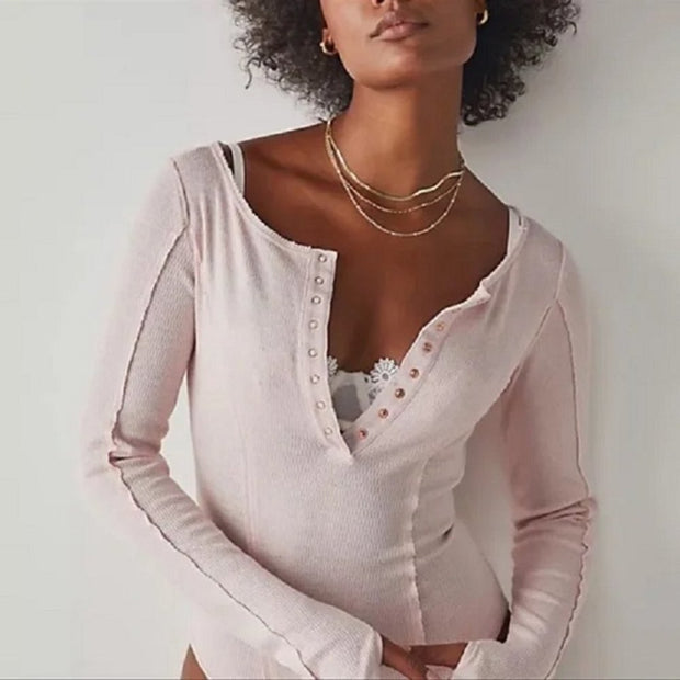 Free People Sloane Bodysuit in Pink Nectar Size Small NWT OB1570623