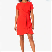 NWT Tahari ASL Womens Red Short Sleeve Dress Size 6 Retail Value $148