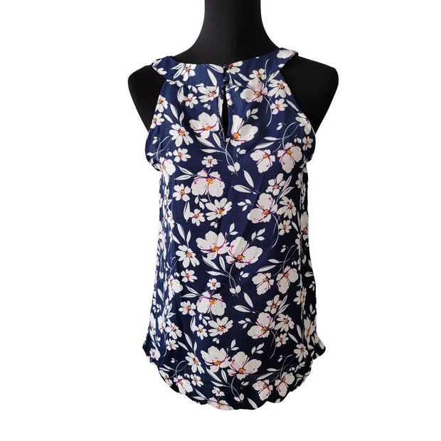 NWOT Fortune + Ivy Floral-Sleeveless Tank Camisole Blouse Top Size Small