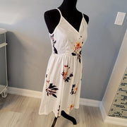 NWT Styleword White Floral Strap Sleeveless Sun Dress Size Small