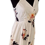 NWT Styleword White Floral Strap Sleeveless Sun Dress Size Small