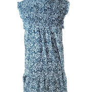 AVLN Studio Green Blue Paisley Ribbed Lined High Neck Dress Size M NWOT