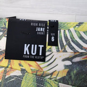 NWT KUT Jane High Rise Tropical Blossom Shorts Size 6