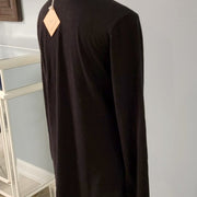 HerlollyChips Black Knit Long Sleeve Top NWT