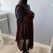 Cacique Plus Size Black Red Nightgown Lingerie Size 18/20