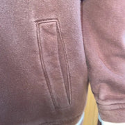 Lucky Brand Distressed Brown Sweatshirt Jacket
