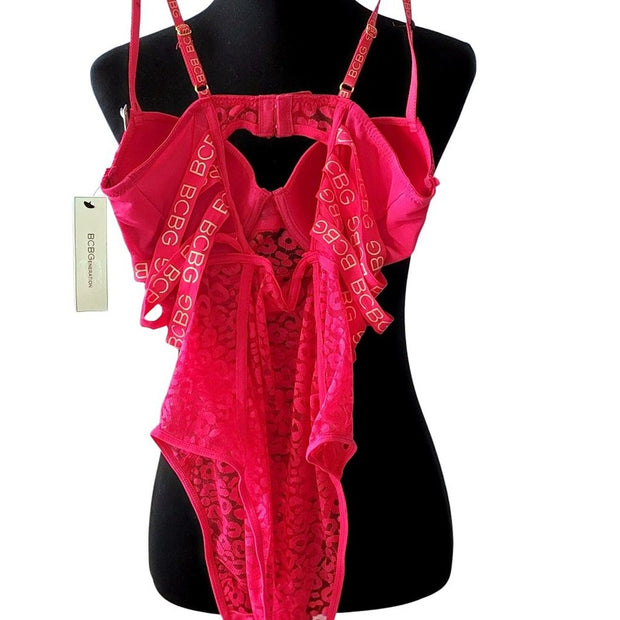 NWT BCBG Generation women Bodysuit Lingerie Red Pink New with Tags Retail $52