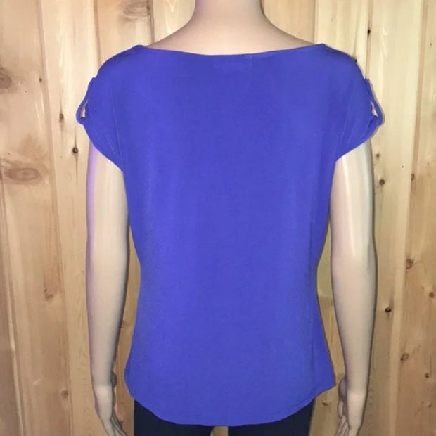 Liz Claiborne Bright Blue Sleeveless Comfort Tank Top Layering Shirt Blouse