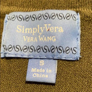 Simply Vera Vera Wang Olive Knit Polo Top Small
