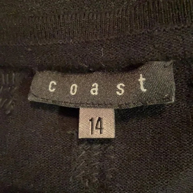 Coast Long Top for Leggings Black Soft Embellishments V-Neck Sweater