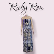 Ruby Rox Full Length Strapless  Open Shoulder Maxi Sundress Size S Anthropologie