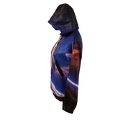 Blue Galaxy Unisex Unbranded Graphic Pullover Poly Hoodie Size XS NWOT