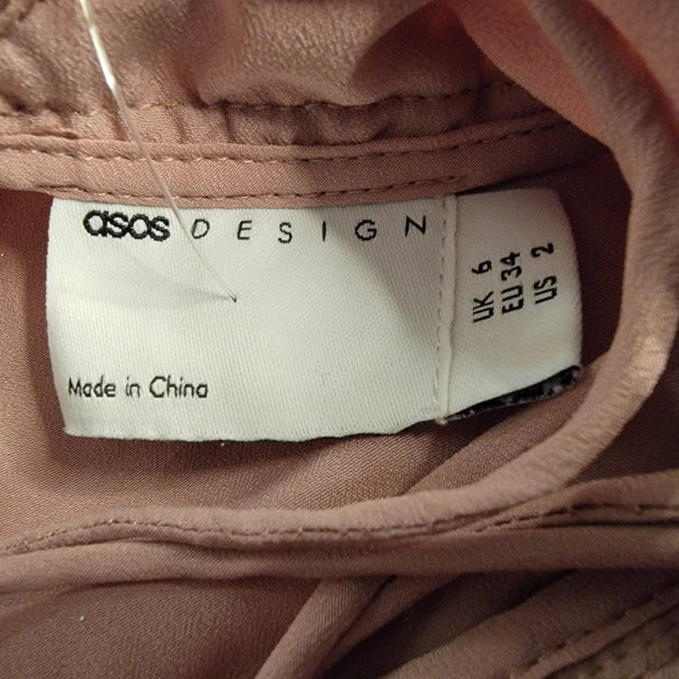 Asos Lace Rose Crochet Lined Mini Dress Size 2 Retail $85 NWT