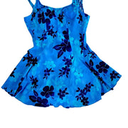 Maxine of Hollywood Blue Swim Dress Bathing Suit Size 12 NWOT