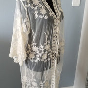 NWT Room Mates Long Lace Beach Coverup Lingerie Size Small