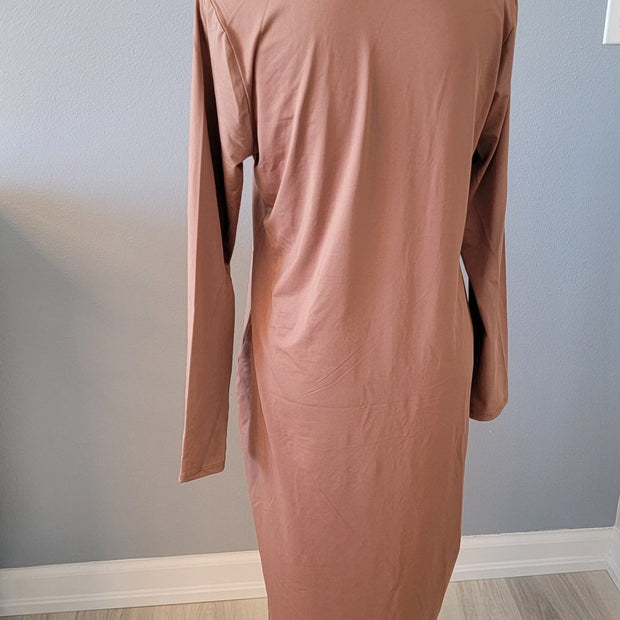 Bozzolo Turtleneck Polyester Spandex Long Sleeve Dress