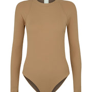 Abysse Nude Ribbed Long Sleeve Surf suit Bodysuit Ama Clay NWOT Retail $300