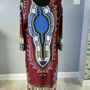 Jessica Taylor NY Color Abstract Shift Maxi Dress Size 2X NWOT