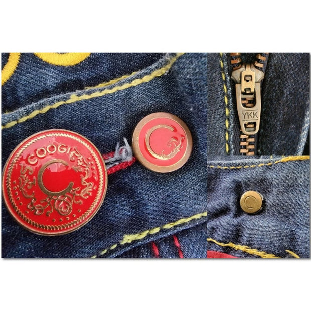 Authentic COOGI Australia Men's Jeans RARE Guitar Embroidered Size 42 COA Like New