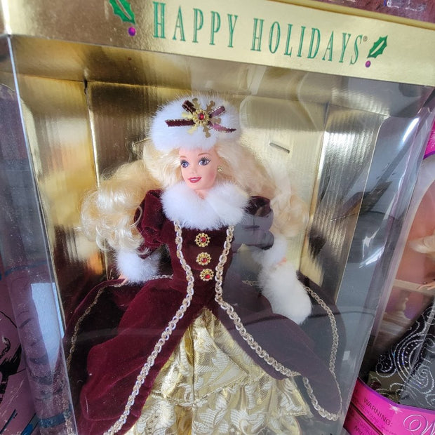 NEW Happy Holidays Barbie 1996 Rare Special Edition Barbie Doll NIB In Box Gift
